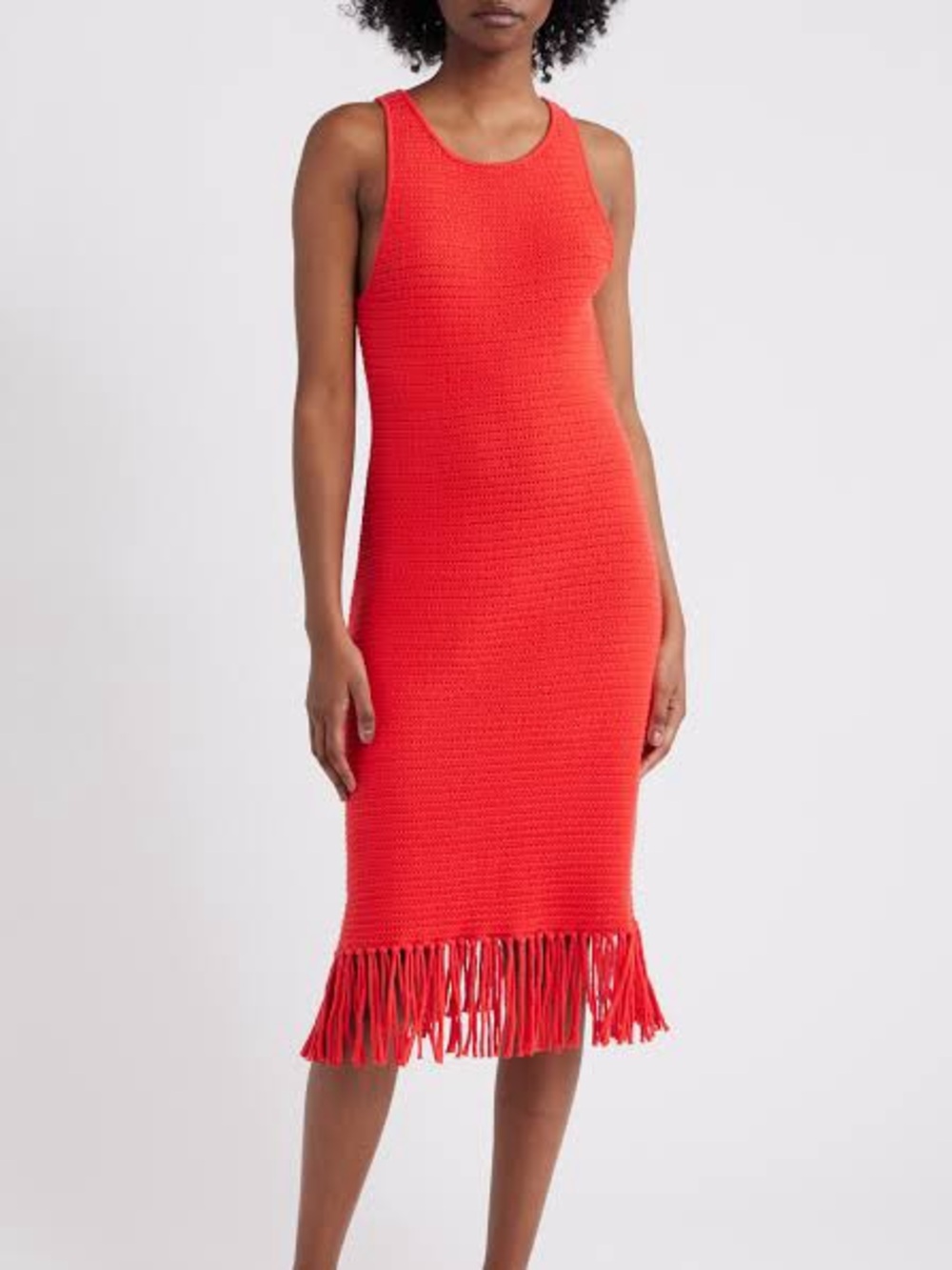 Rails Nia Fringe Tank Dress - Cherry - Sz M